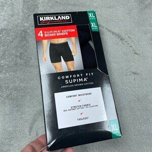 Kirkland Signature Supima Cotton Boxer Briefs XL 4-Pack Tagless d0736